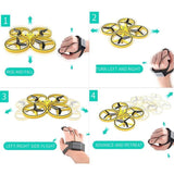 Smart watch controllable interactive induction quadcopter