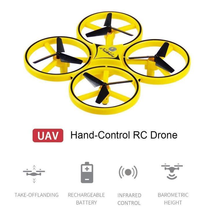 Smart watch controllable interactive induction quadcopter